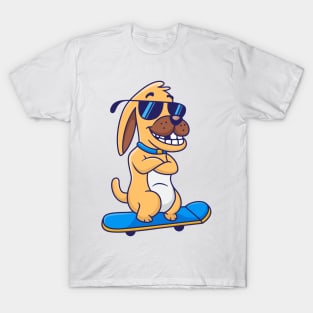 Bulldog on Skateboard T-Shirt